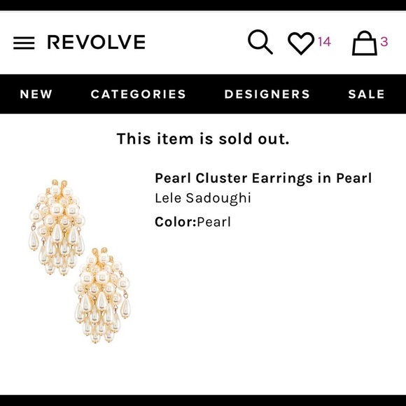 Lele Sadoughi Pearl Cluster 14k Gold-Plated Earrings | Color: Pearl & Gold - Picture 3 of 6